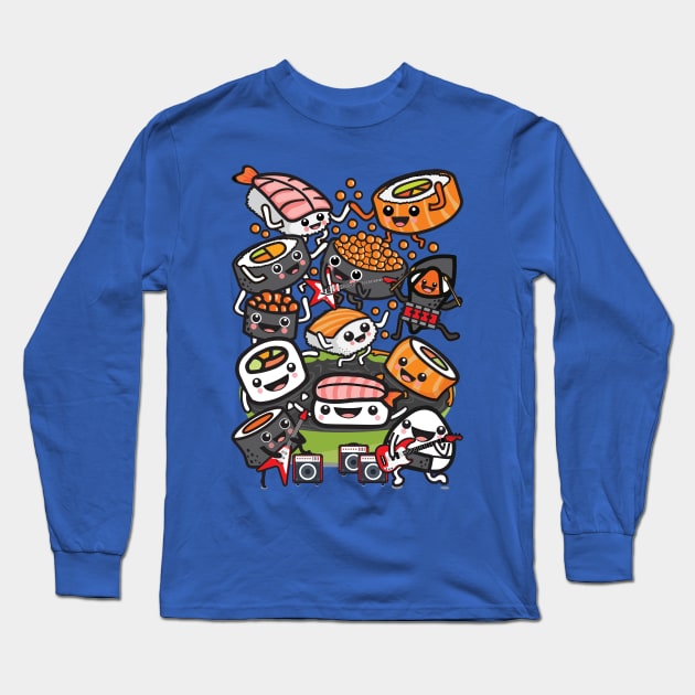 Sushi RockStar Long Sleeve T-Shirt by Plushism